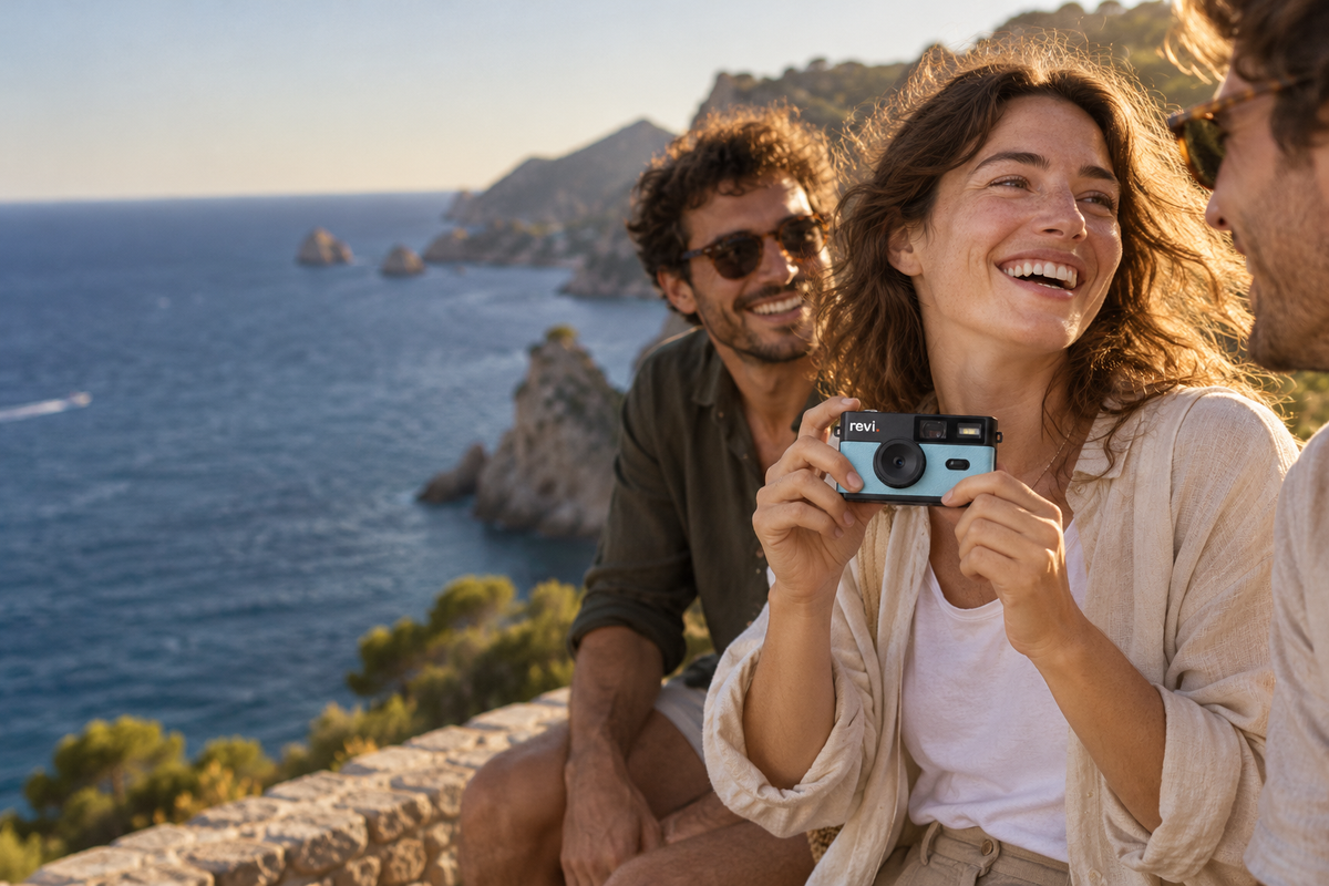 Des amis en voyage avec leur appareil REVI